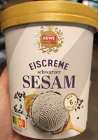 Eiscreme Schwarzer Sesam