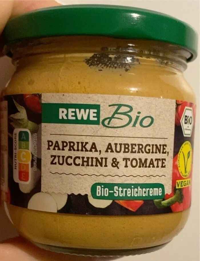 Bio-Streichcreme Paprika, Aubergine, Zucchini und Tomate