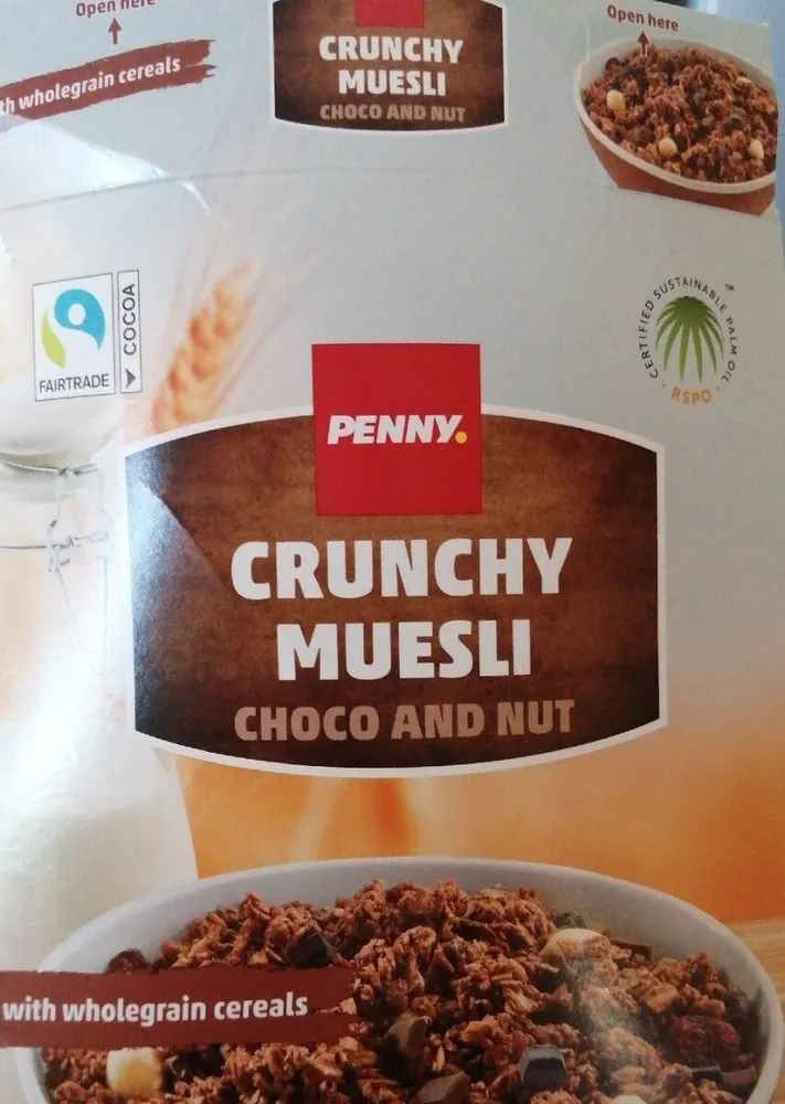 Crunchy muesli choco and nut