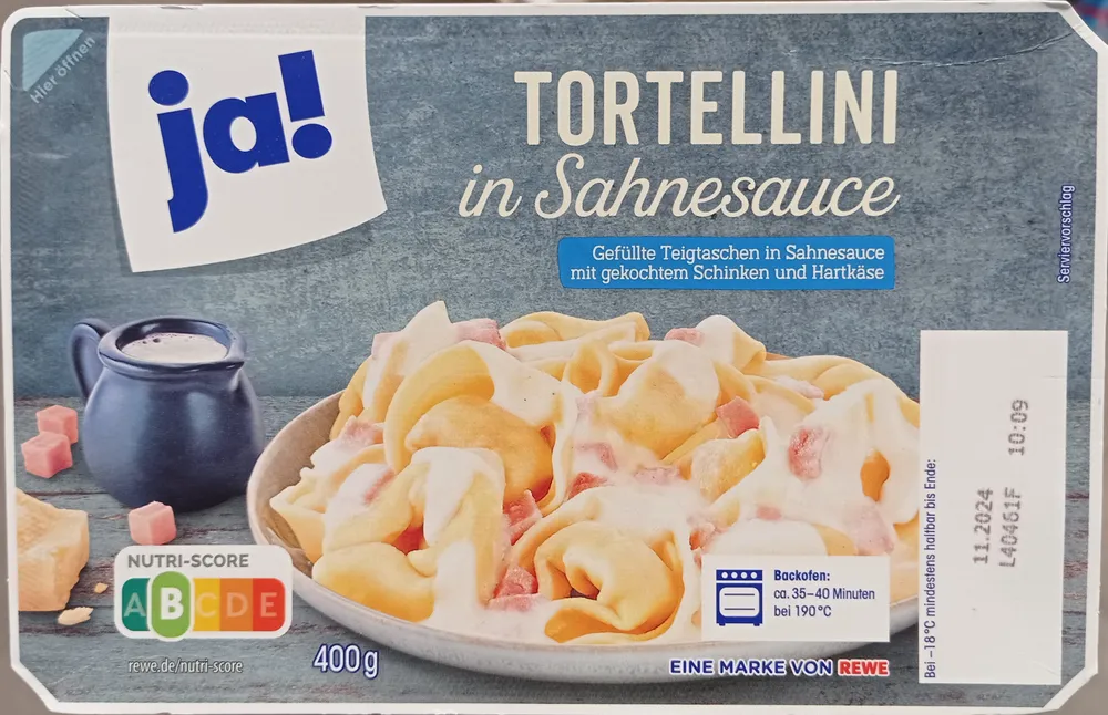Tortellini in Sahnesauce