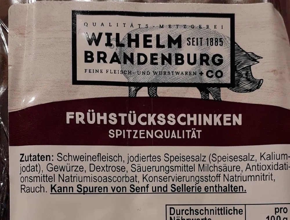 Frühstücksschinken