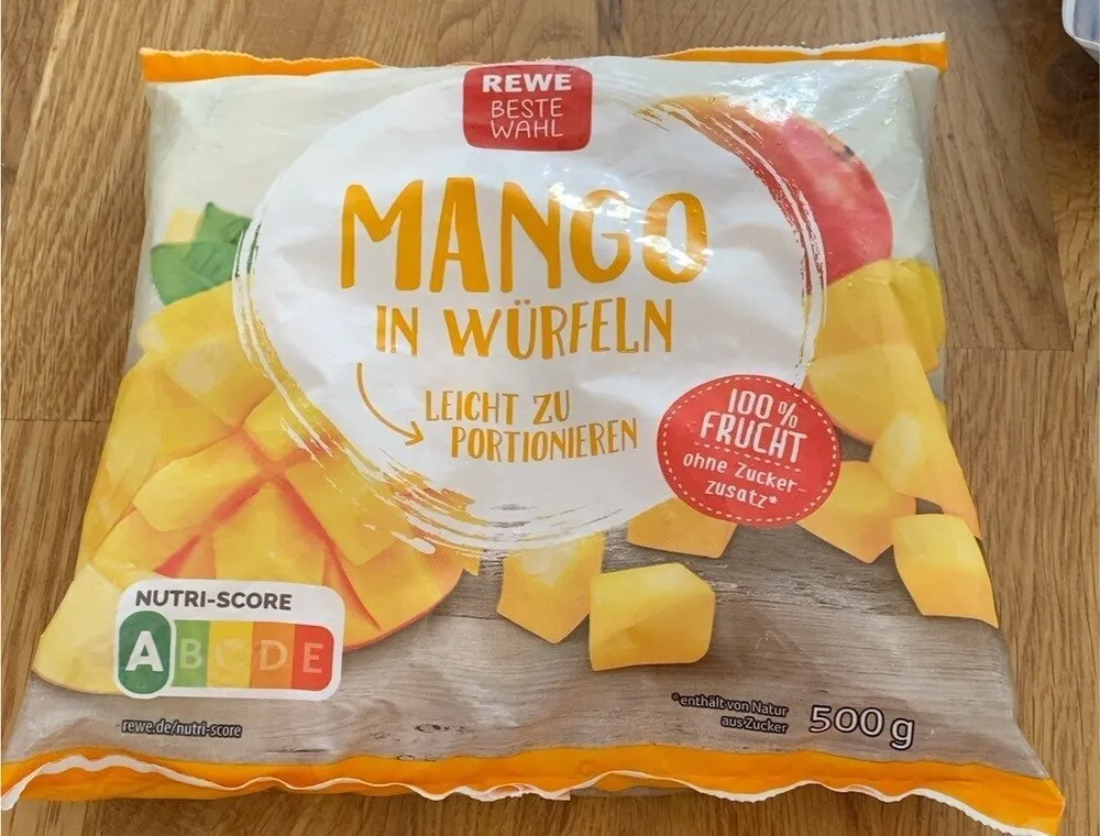Mango in Würfeln