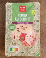 Veganer Aufschnitt, Typ Paprika Lyoner