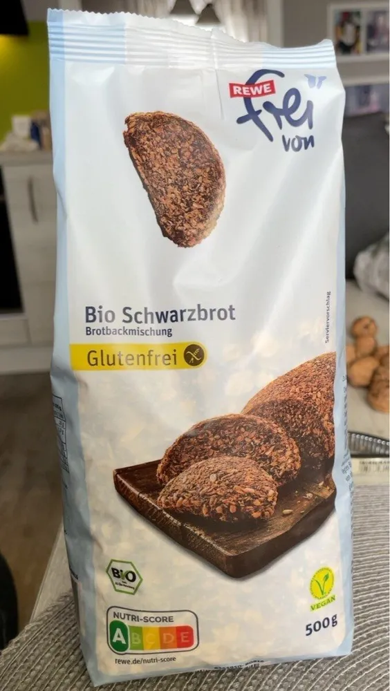 Bio Schwarzbrot Brotbackmischung Glutenfrei