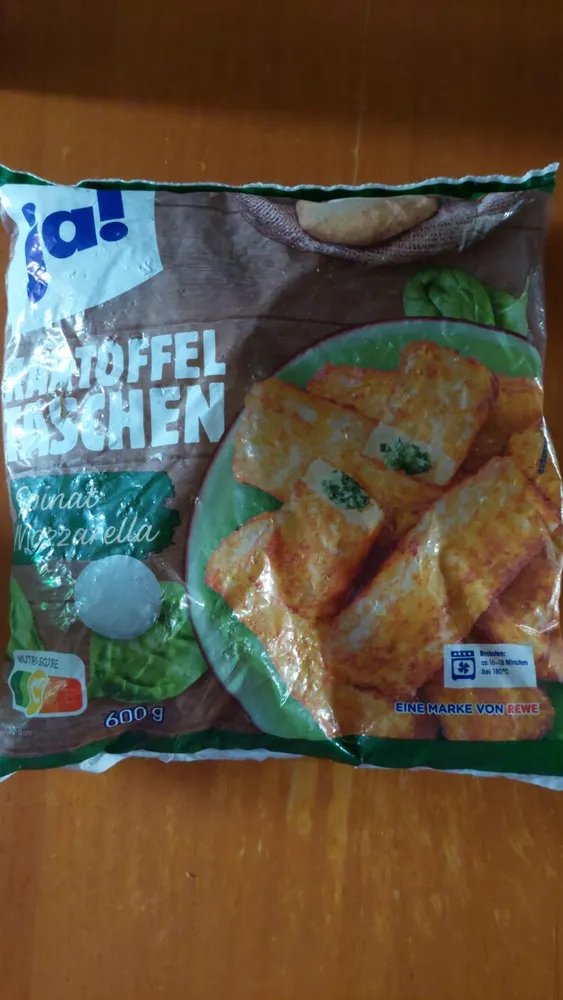 Kartoffeltaschen Spinat Mozerella