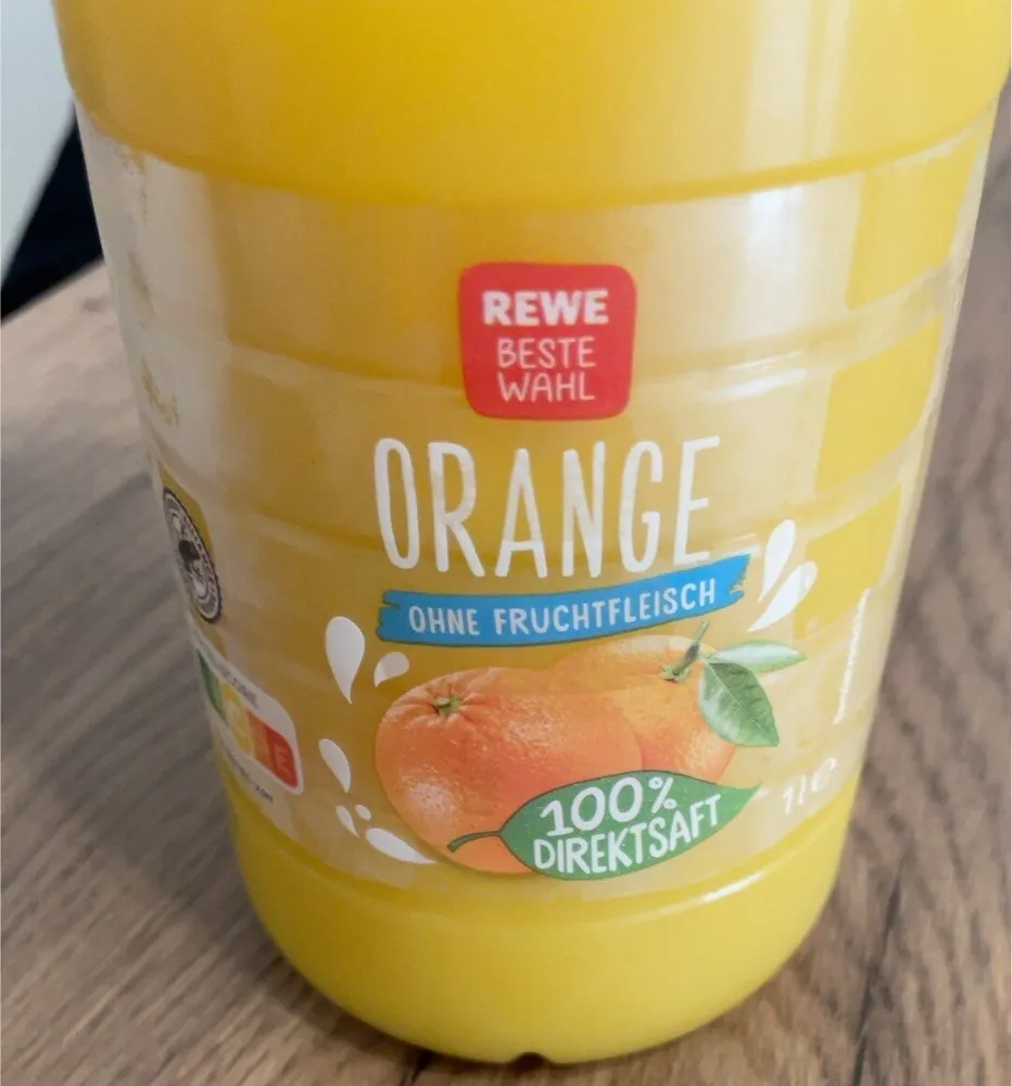 Orange ohne Fruchtfleisch 100% Direktsaft