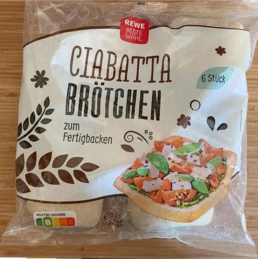 Ciabatta Brötchen zum Fertigbacken