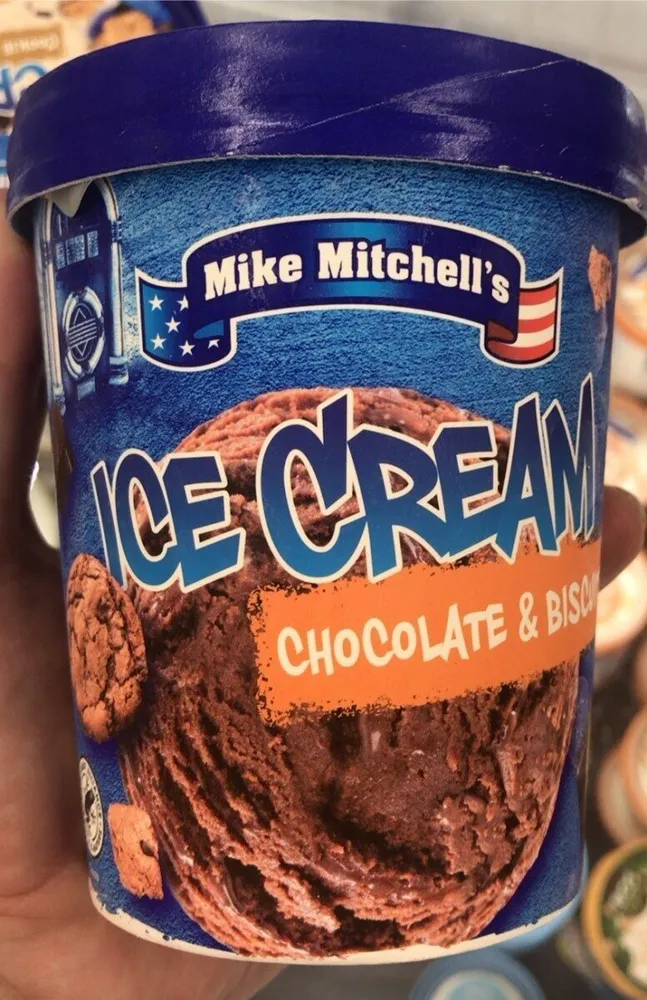 Ice cream chocolate e boscuits