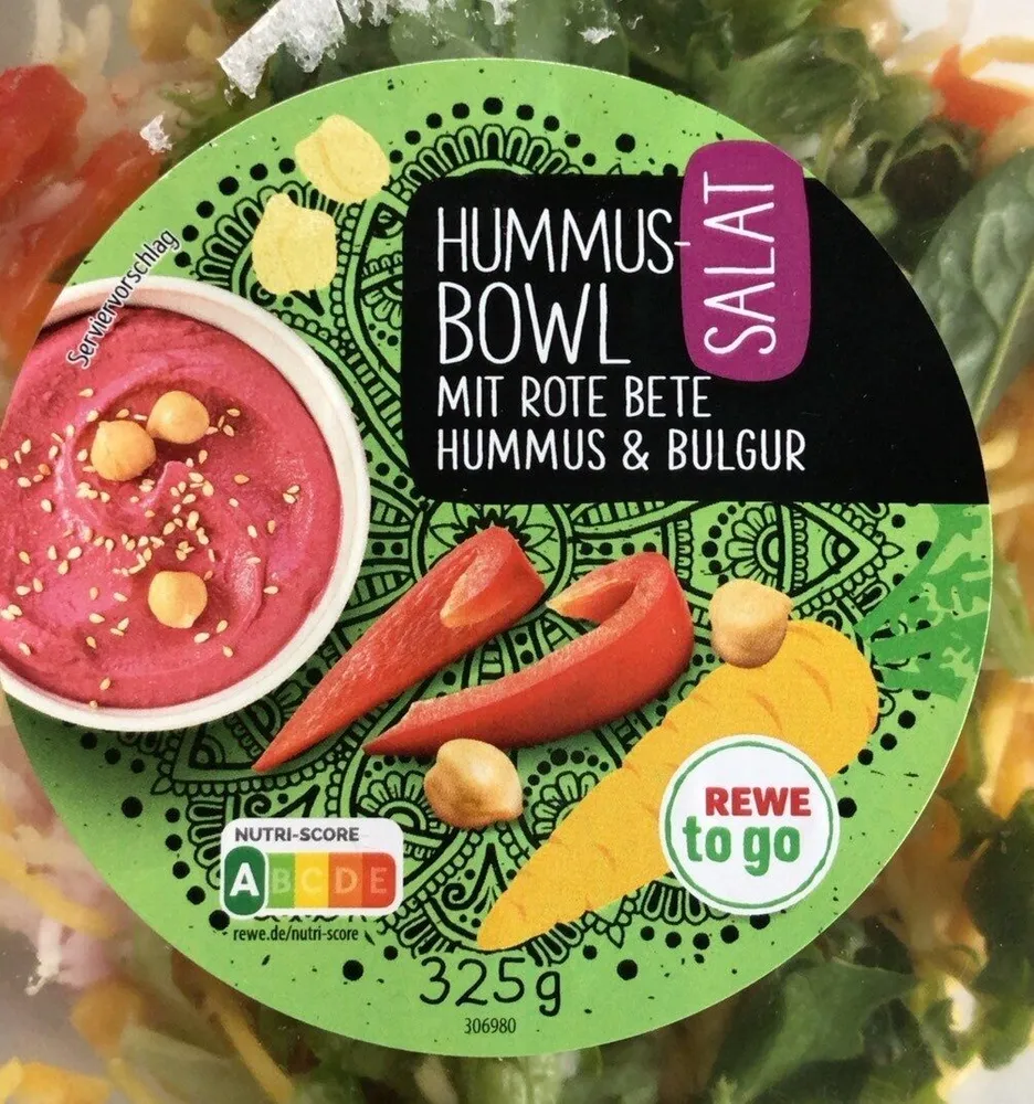 Hummus Bowl mit Rote Bete Hummus&Bulgur Salat