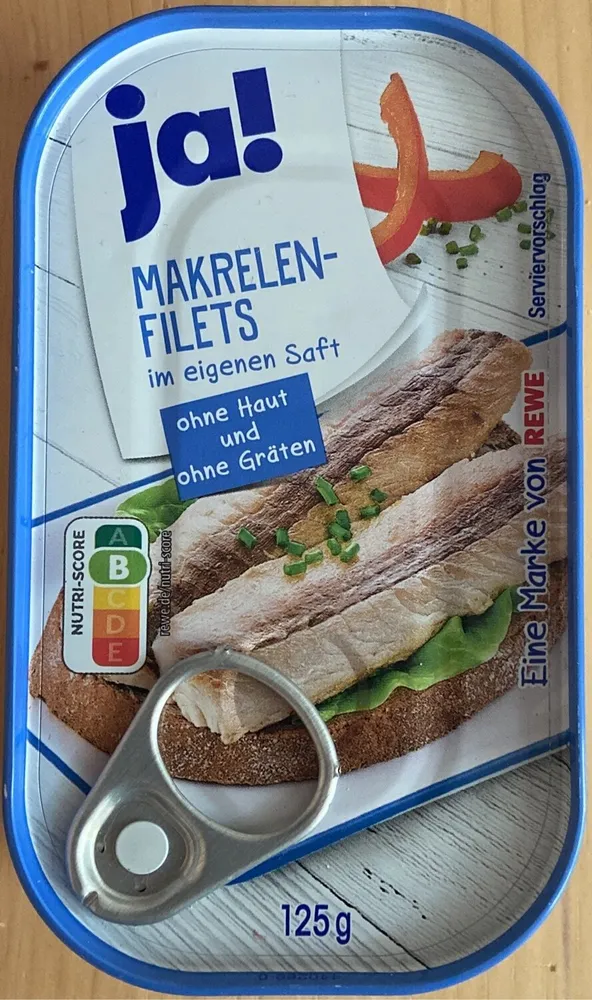 Makrelen-Filets im eigenen Saft