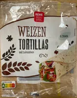 Weizen Tortillas mit Leinsamen