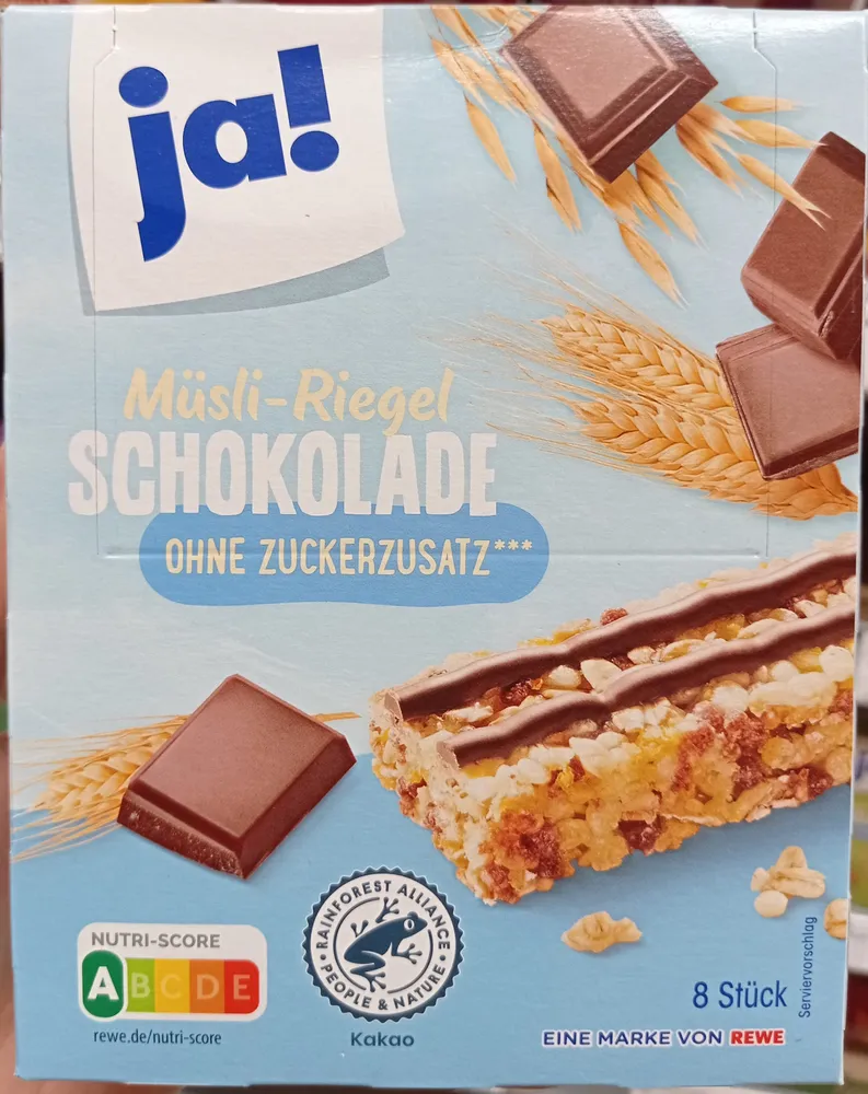 Müsli-Riegel Schokolade Ohne Zuckerzusatz