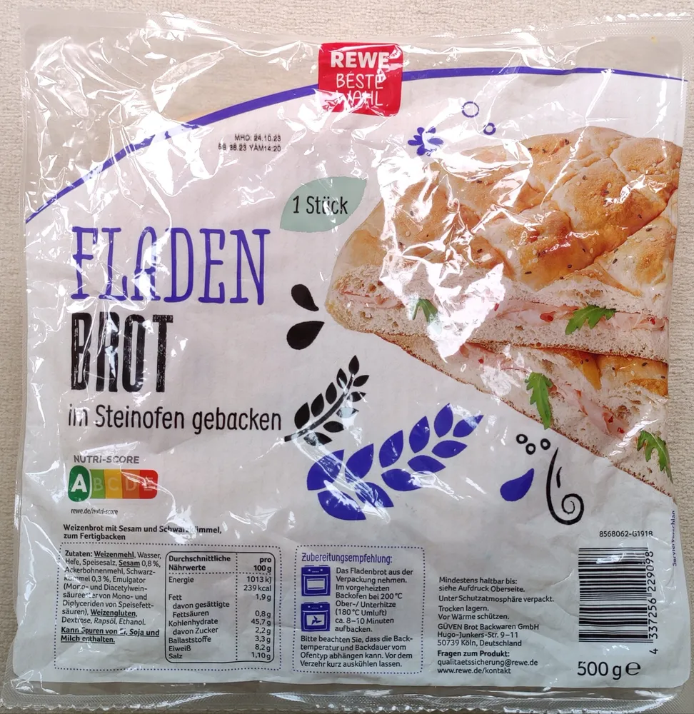 Fladenbrot in Steinofen gebacken