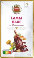 Lammhaxe in Rotweinsauce
