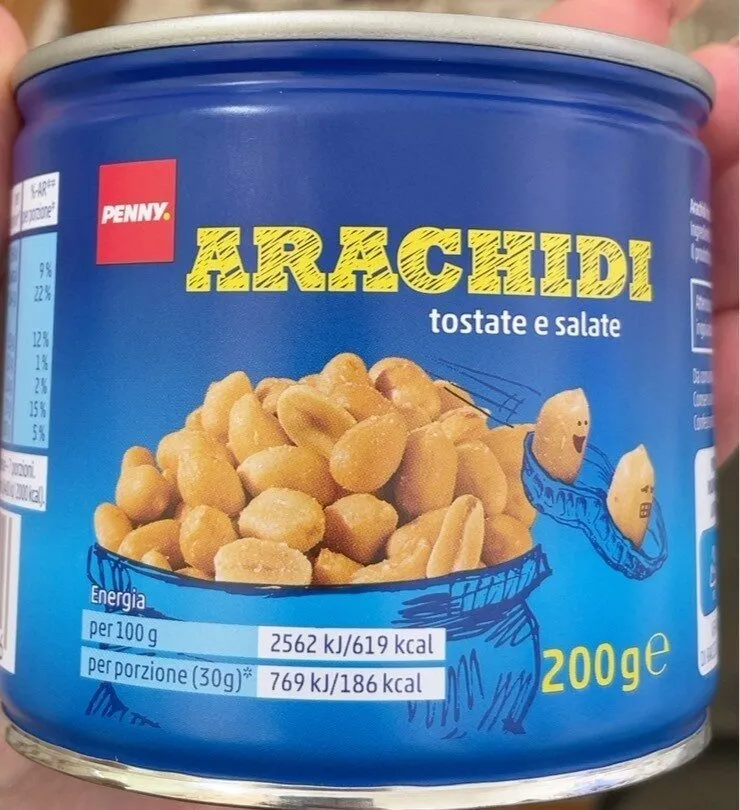 Arachidi tostate e salate