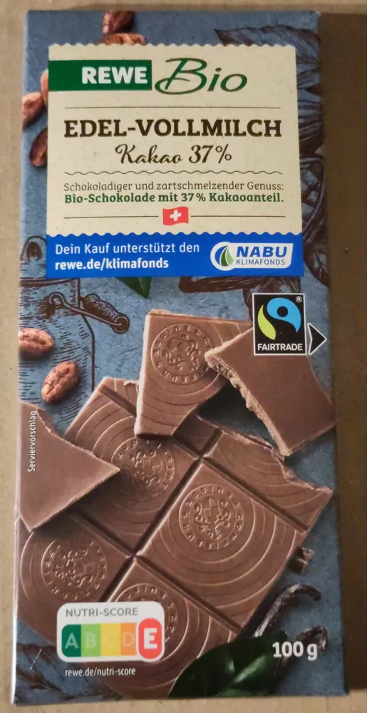Bio Edel-Vollmilch Schokolade