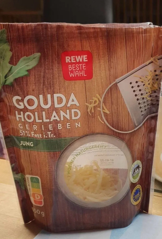 Gouda gerieben