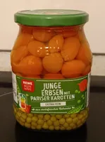 Junge Erbsen mit Pariser Karotten