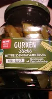 Gurken Sticks mit weißem Balsamicoessig