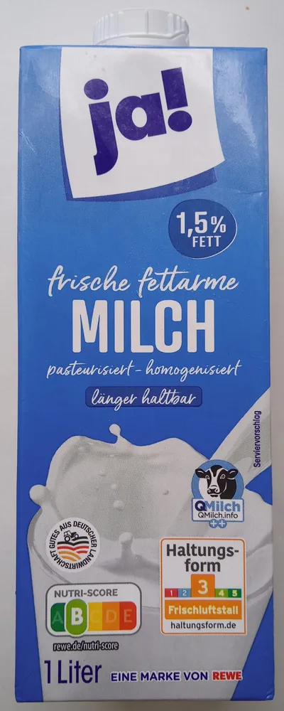 Frische fettarme Milch 1,5%