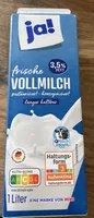 frische vollmilch 3,5% Fett