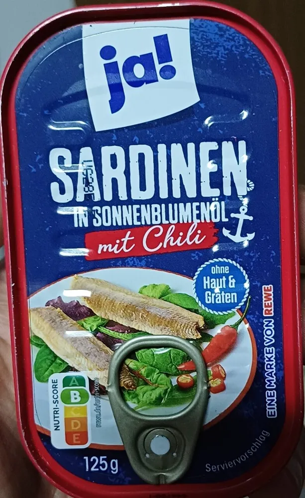 Sardinen in Öl und Chili