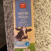 Weidemilch 1,5% Fett