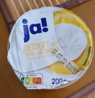 Dessert mit Vanillegeschmack