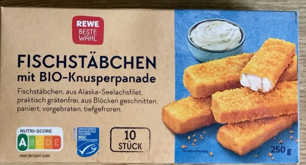 Fischstäbchen mit BIO-Knusperpanade