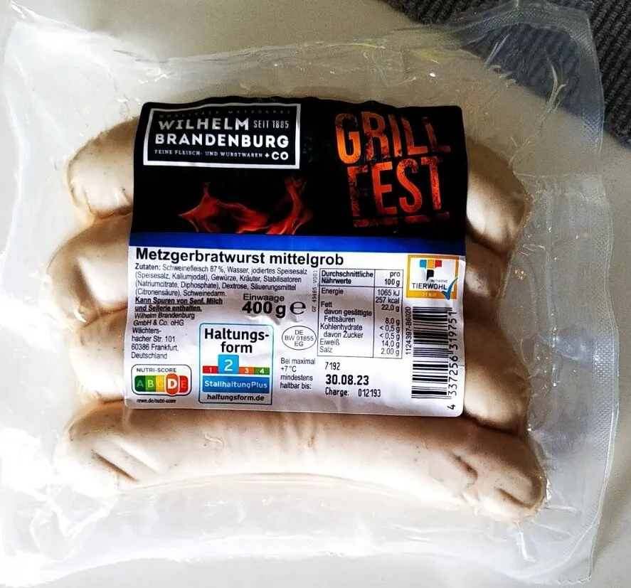 Metzgerbratwurst mittelgrob