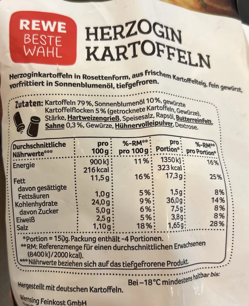 Herzoginnen Kartoffeln