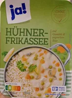 Hühnerfrikassee mit Gemüse und Reis