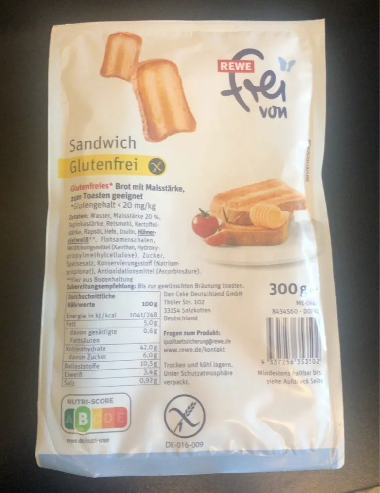 Sandwich Glutenfrei