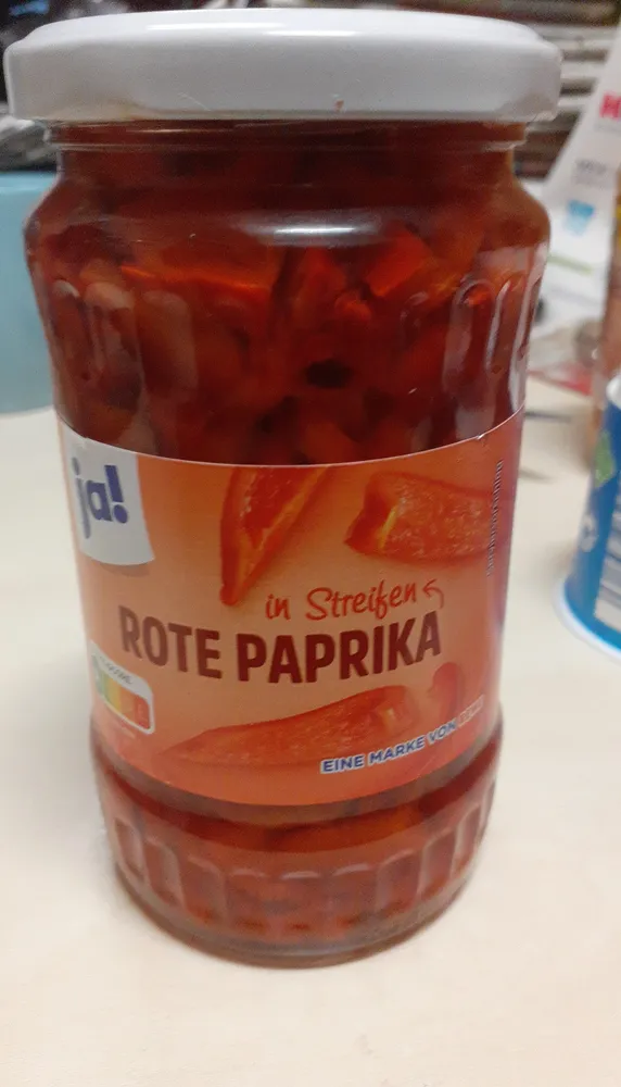Rote Paprika in Streifen