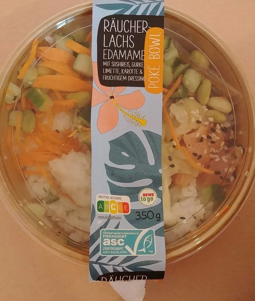 Poké Bowl Räucherlachs Edamer