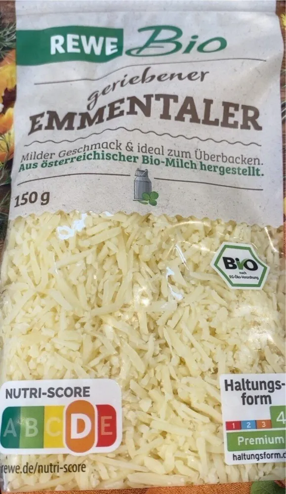 Bio Geriebener Emmentaler