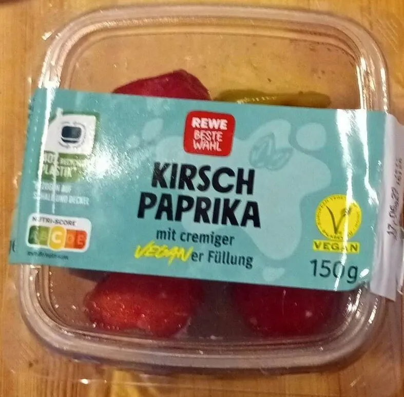 Kirsch Paprika mit veganer Füllung