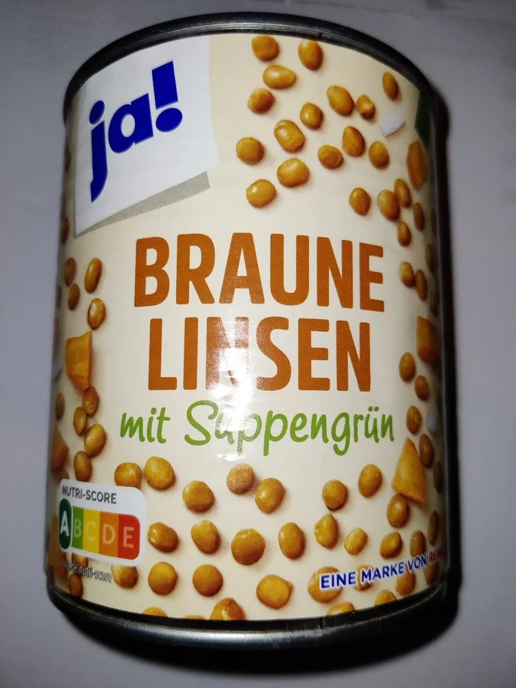 Braune Linsen mit Suppengrün