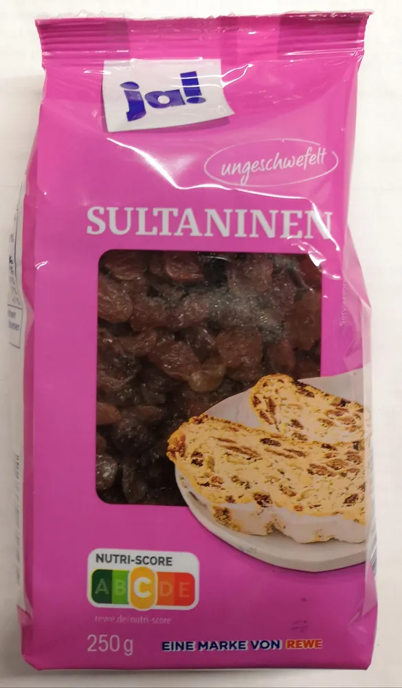 Sultaninen ungeschwefelt