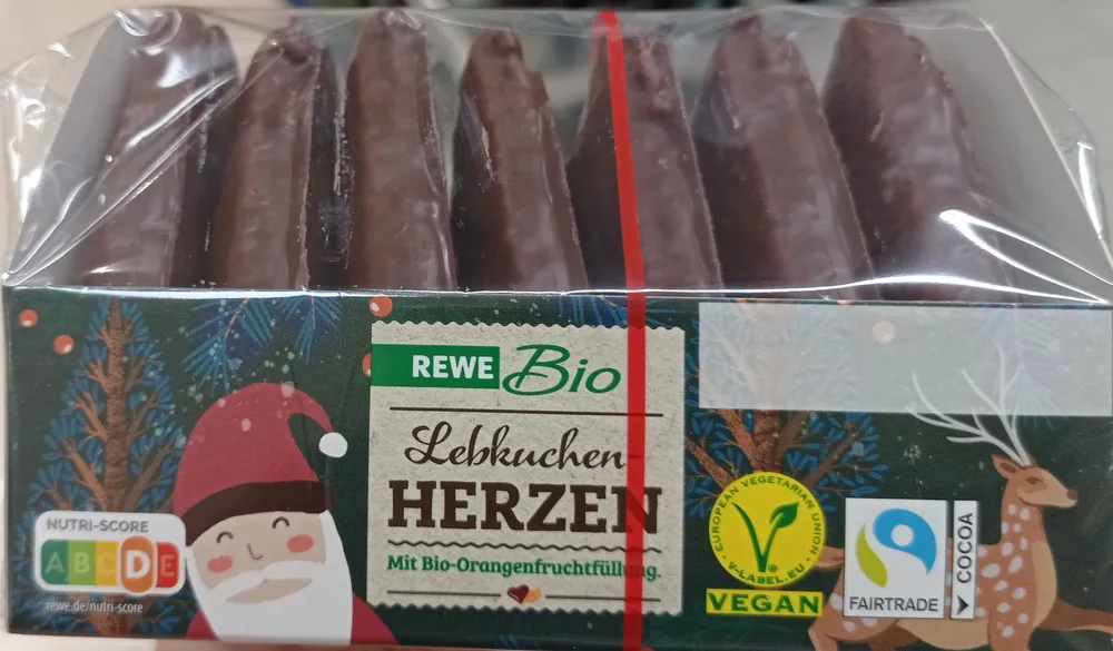 Lebkuchen Herzen mit Orengenfüllung