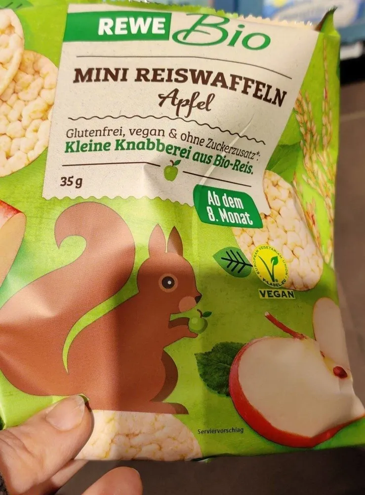 Rewe Bio Mini Reiswaffeln apfel