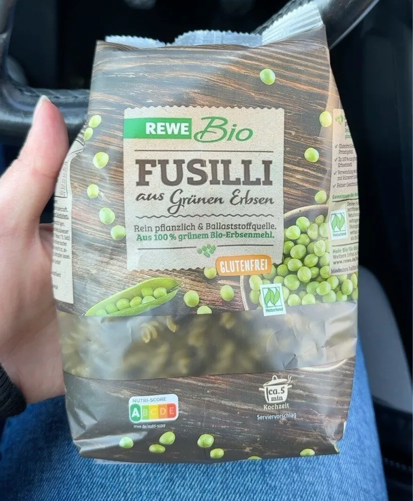 Bio Fusilli aus grünen Erbsen