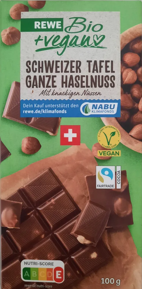 Schweizer Tafel Ganze Haselnuss