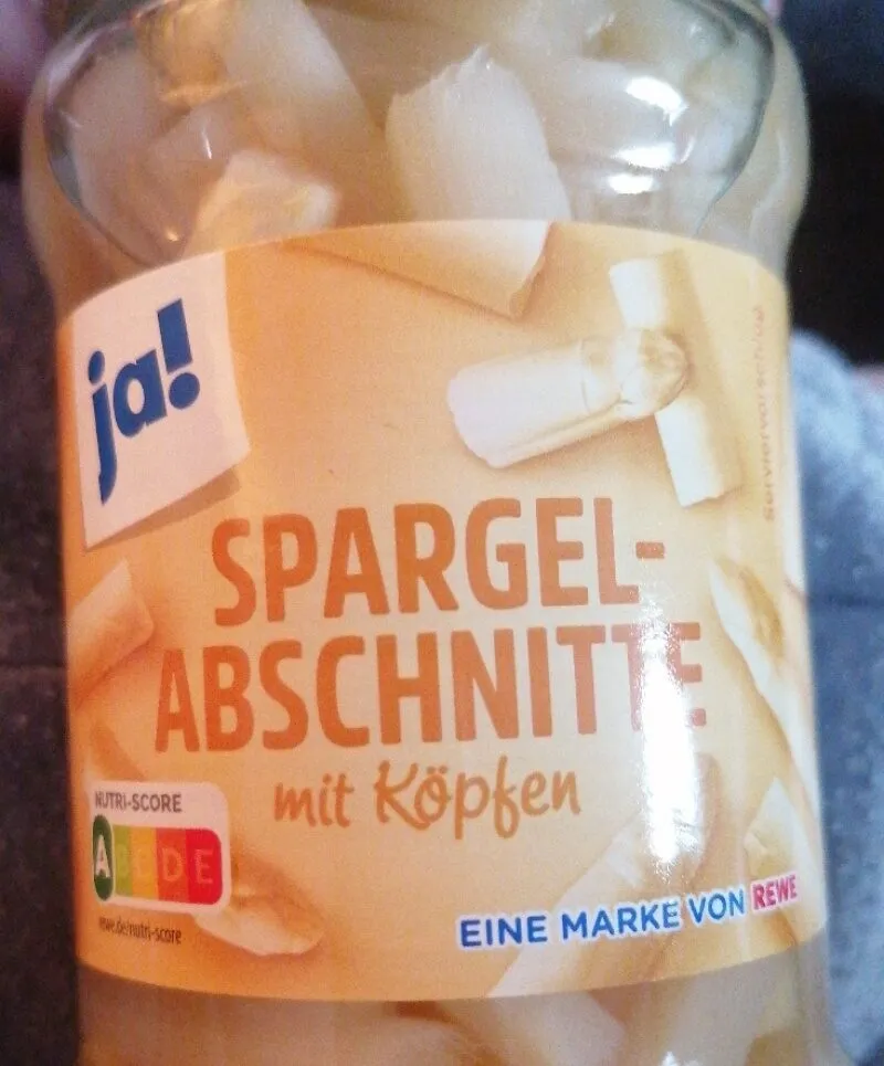 Spargel Abschnitte mit Köpfen