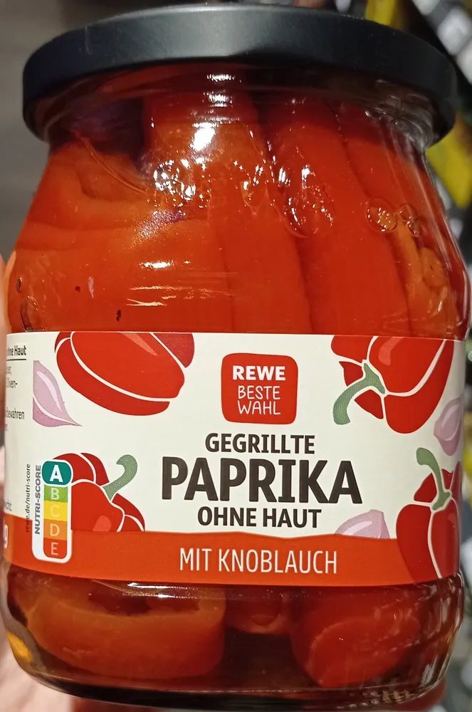 Gegrillte Paprika ohne Haut