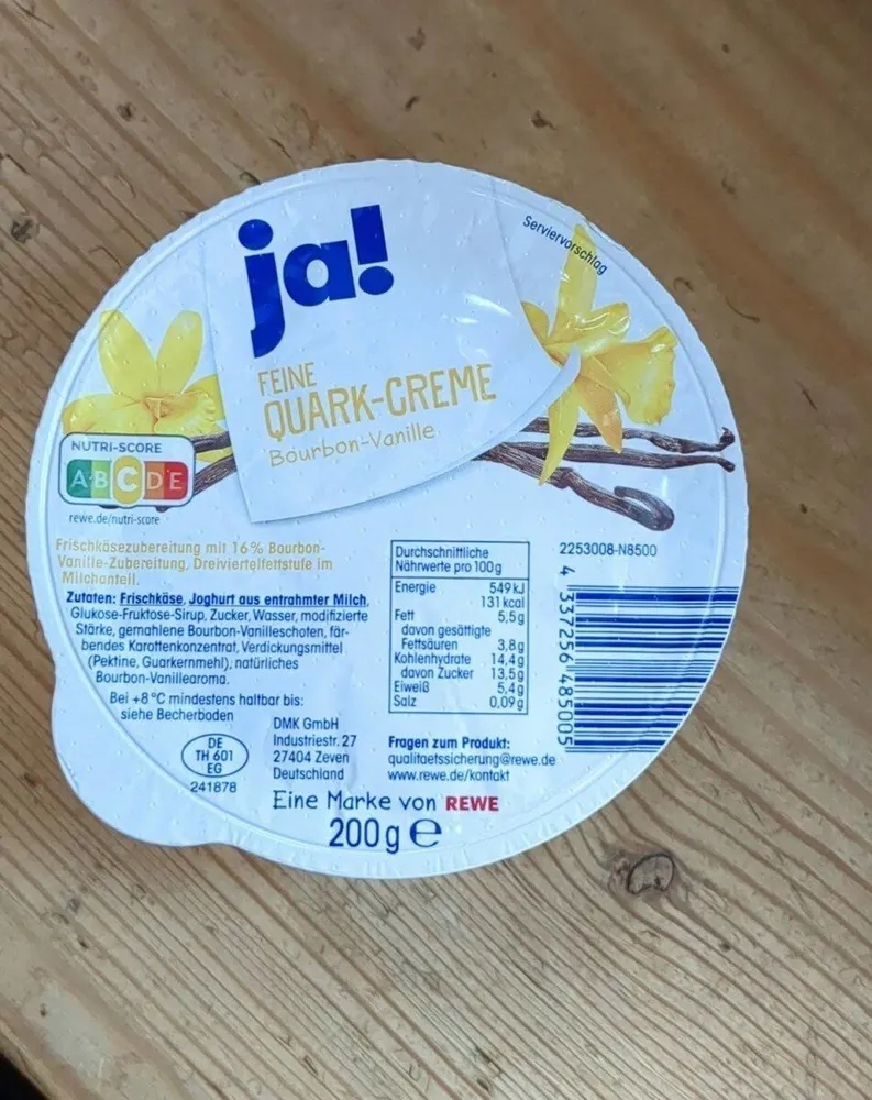 Feine Quark-Creme Bourbon-Vanille