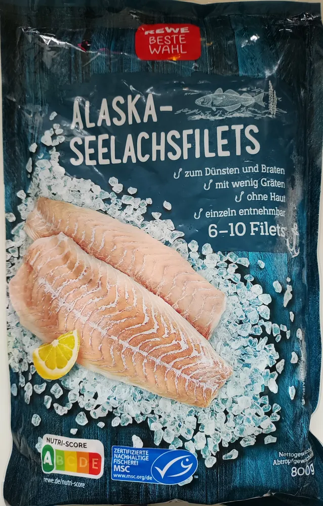 Alaska Seelachsfilet angefangen