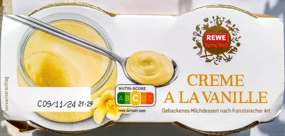 Crème à la vanille