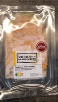 Delikates Hähnchenfilet gegart in Rindergelantine mit Ananas