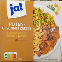 ja! Puten-Geschnetzeltes in pfeffriger Sauce mit Spätzle und Gemüse 4337256528979